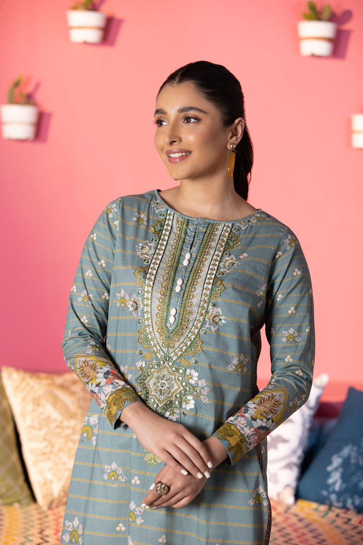 Sapphire- Embroidered Lawn Shirt