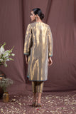 Sapphire 2 Piece - Embroidered Tissue Suit gold