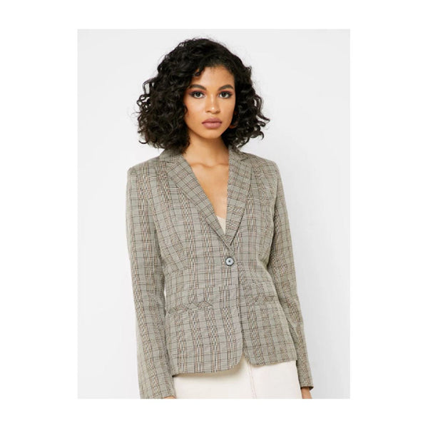 MODANISA-ELLA- Checked Pocket Blazer