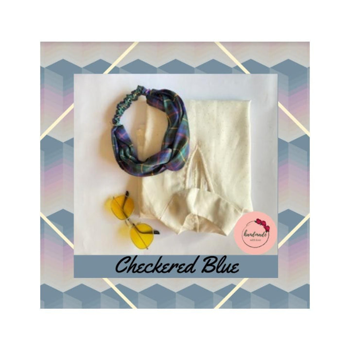 Handmade With Love- Checkered Blue