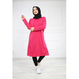 Pickone- Hijab Slit Printed Long Tunic 8143