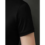 Shein- Men Contrast Striped Collar Polo Shirt