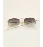 Shein- Flat Sunglasses And Metal Frame Sun Glasses