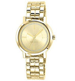 Nine West- Glitter Accented Champagne Dial Goldtone Bracelet Watch For Women