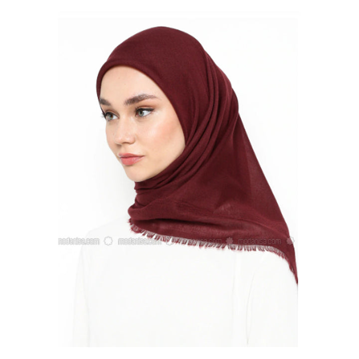 Modanisa- Maroon - Plain - Scarf