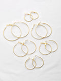 Shein- Plated Hoop Earrings Set