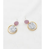 Shein- Marble effect ring drop earrings by Bagallery Deals priced at #price# | Bagallery Deals