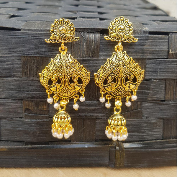 Raviiga- Peacock Jhumka Earrings