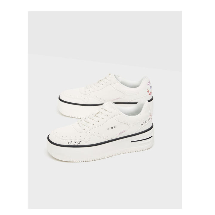 Bershka- Reflective platform trainers