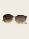 Shein- Transparent Frame Flat Lens Sunglasses