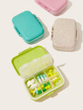 Shein- Wheat Straw Portable Pill Storage Box 1pc