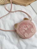 Shein- A Shoulder Bag Glitter Cat Ear For Girls- Light Pink