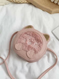 Shein- A Shoulder Bag Glitter Cat Ear For Girls- Light Pink