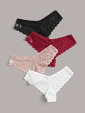 Shein- 4pack Floral Lace Panty Set