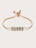 Shein- 1pc Rhinestone Decor Bracelet