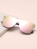 Shein- Flat Top Shield Sunglasses