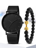 Shein- 1pc Men Minimalism Watch & 1pc Bracelet