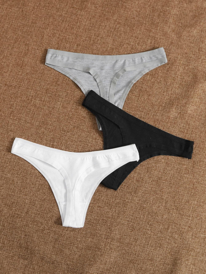 Shein- 3pack Simple Thong Panty Set