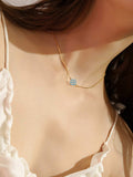 Shein- Contrast Clover Pendant Chain Necklace