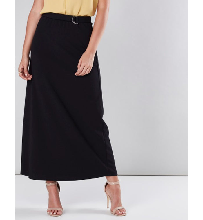 Max Fashion- A-Line Skirt with Belt Detail