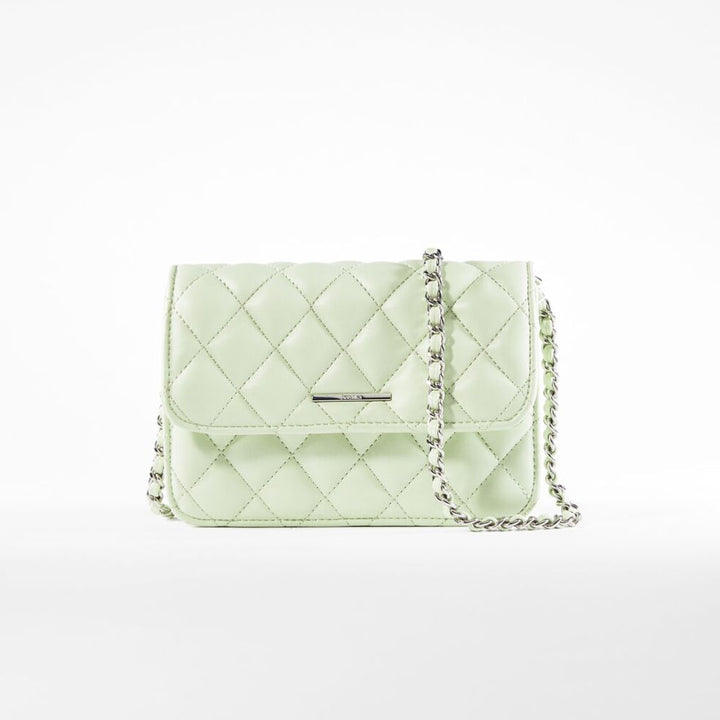 Bershka- Green Faux leather quilted bag