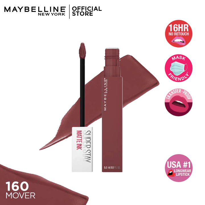 Maybelline New York- Super Stay Matte Ink Liquid Lipstick Pinks - 160 Mover