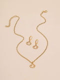 Shein- 3pcs Gold Cloud Decor Jewelry Set