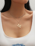 Shein- Letter Charm Layered Necklace