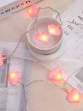 Shein- 1pc String Light With 10pcs Heart Shaped Bulb