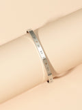 Shein- Number Engraved Cuff Bracelet
