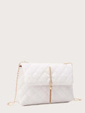 Shein- Metal Tassel Decor Quilted Crossbody Bag