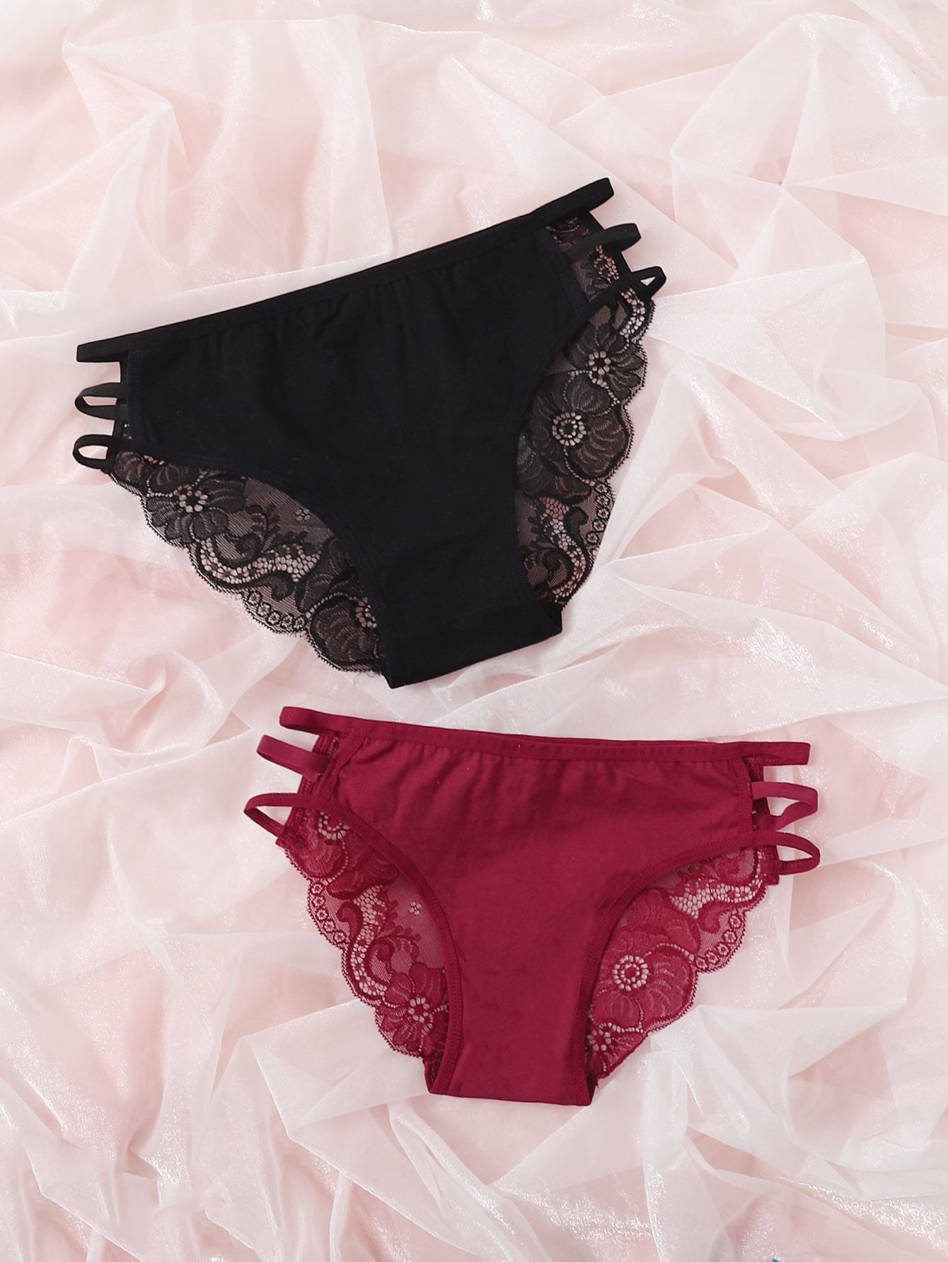 Shein- 2pack Floral Lace Panty Set – Bagallery
