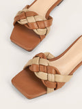 Shein- Braided Design Slide Sandals