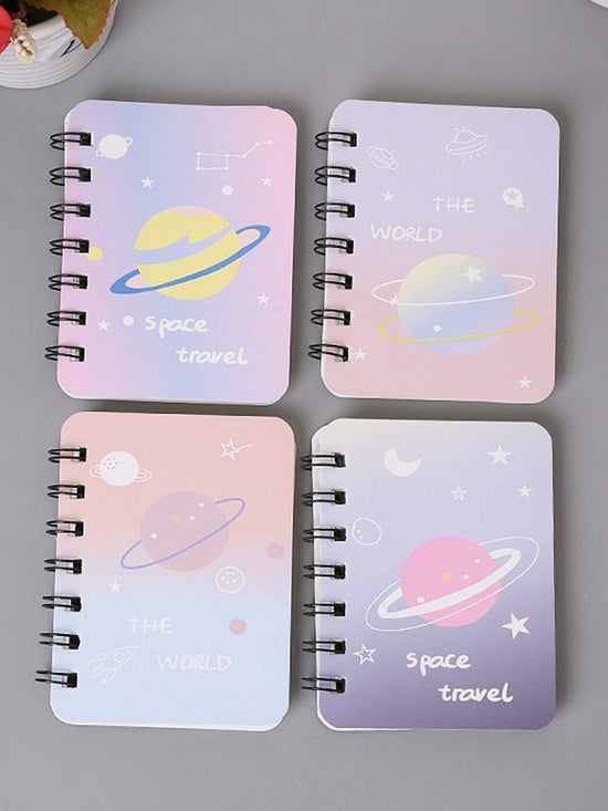 Shein- 1pc Planet Print Random Notebook