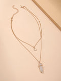 Shein- Moon Charm Layered Necklace