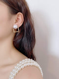 Shein- Faux Pearl Stud Earrings