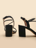 Shein- Strappy Chunky Slingback Sandals