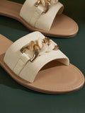 CUCCOO - Chain Decor Slide Sandals