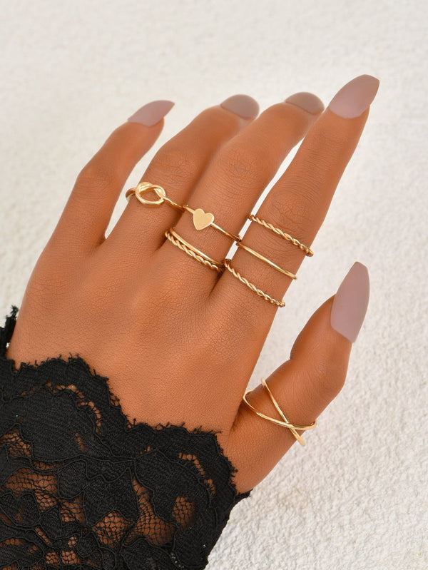 Shein- 8pcs Alloy Ring