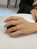 Shein- Dazy 2pcs Faux Pearl Beaded Ring