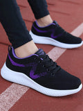 Shein- Lace-up Front Knit Running Shoes