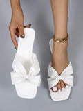 Shein- Knot Decor Slide Sandals