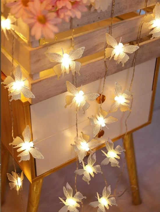 Shein 1pc 10/20 LEDs String Light 1.5/3m Butterfly Decoration