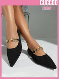 Shein- CUCCOO Trending Elegant Net Series Women Flat Shoes