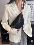 Shein - Streamlined Cotton Fabric Waist Bag
