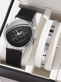 Shein - One piece quartz watch with round pointer dial and one piece bracelet