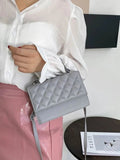 Shein - Mini diamond-shaped quilted flap square bag