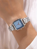 Shein - Minimalist Square Pointer Quartz Watch