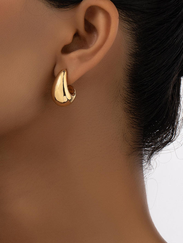 1pair Delicate And Stylish Water Drop Shaped Earrings For Women