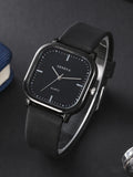 Shein - Men Square Pointer Quartz Watch